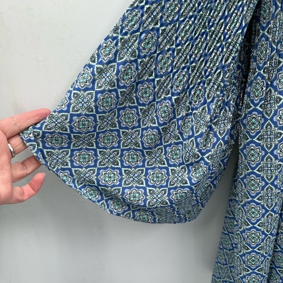 J. Jill Blue Patterned Blouse - Picture 6 of 15